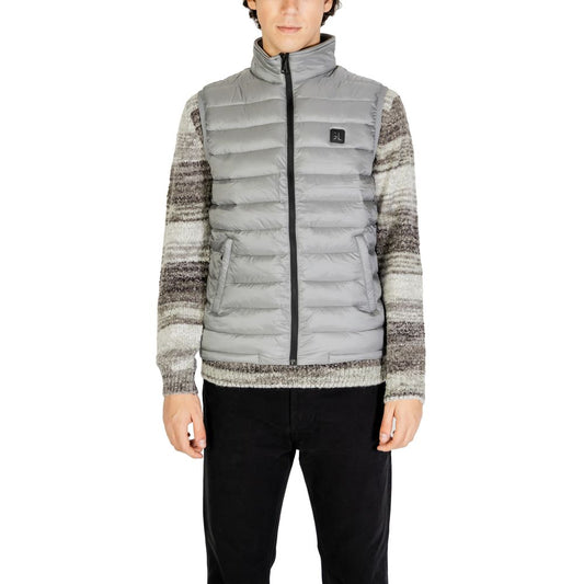 Veste sans manches en polyamide grise de Gianni Lupo