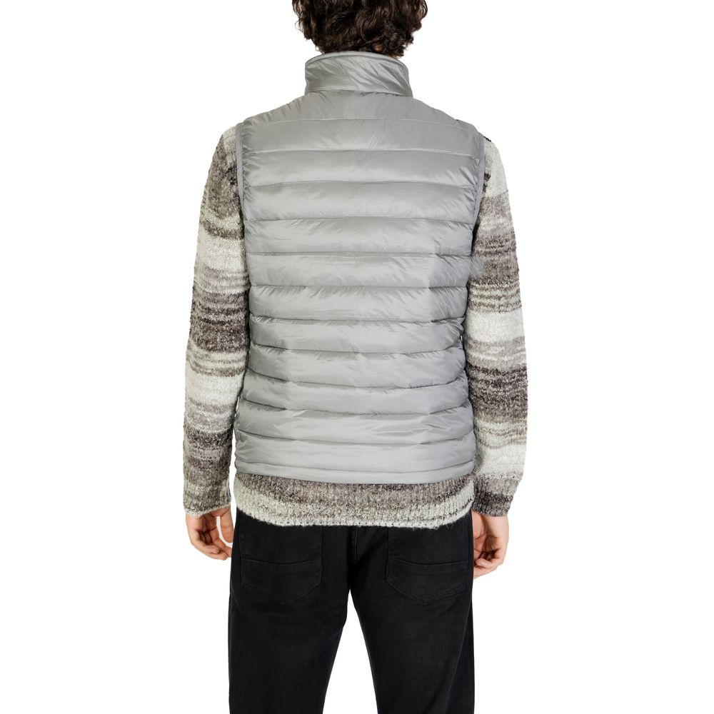 Veste sans manches en polyamide grise de Gianni Lupo