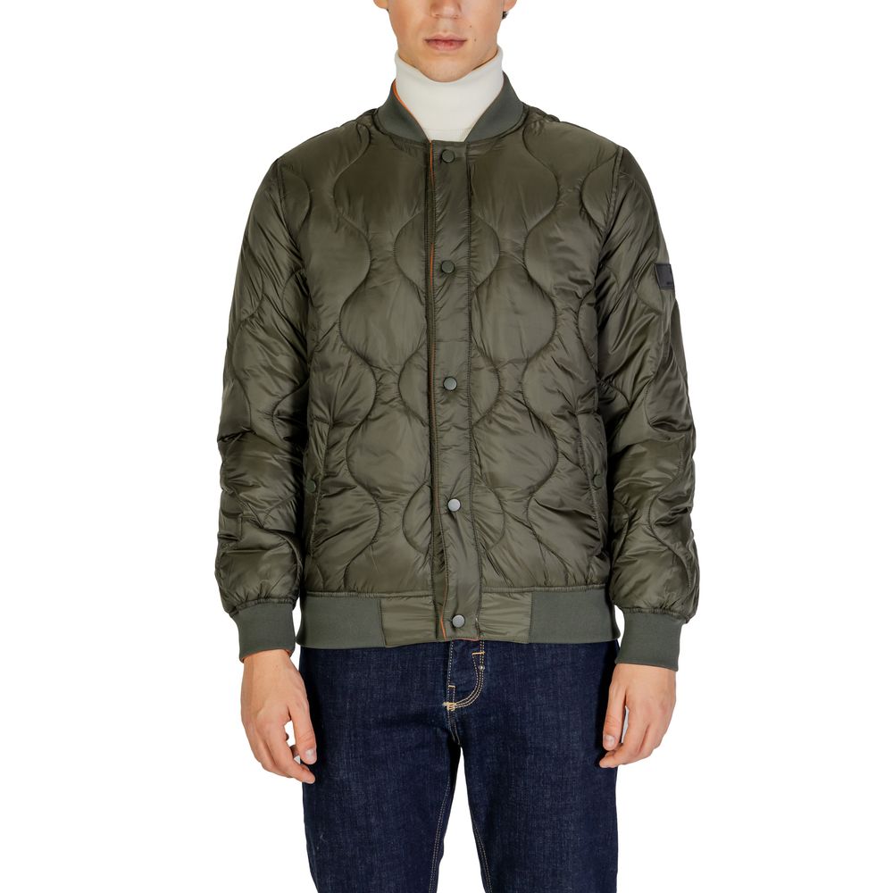 Vestes et manteaux en polyamide vert de Gianni Lupo