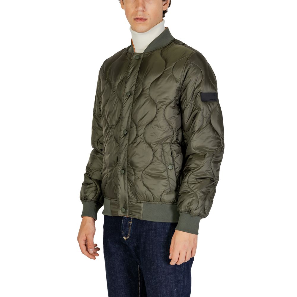 Vestes et manteaux en polyamide vert de Gianni Lupo
