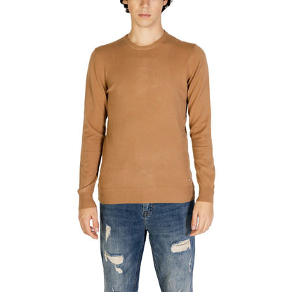 Pull en polyester brun de Gianni Lupo