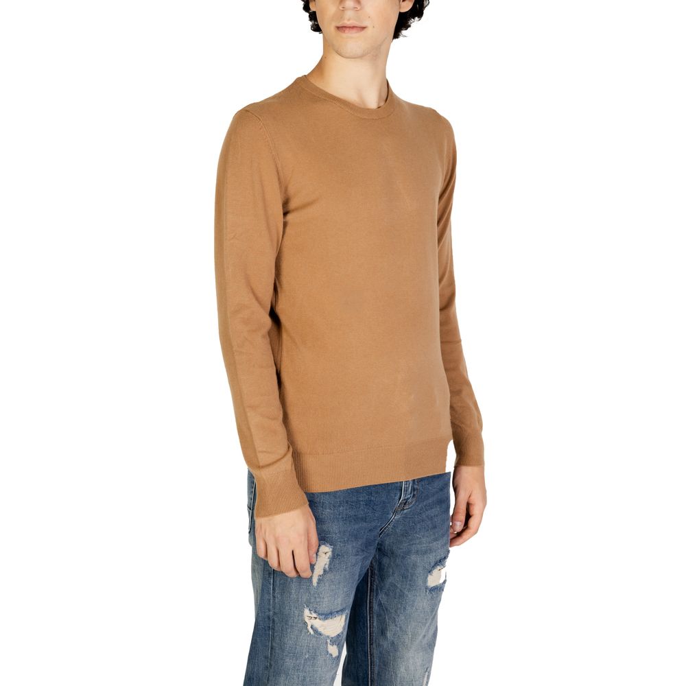 Pull en polyester brun de Gianni Lupo