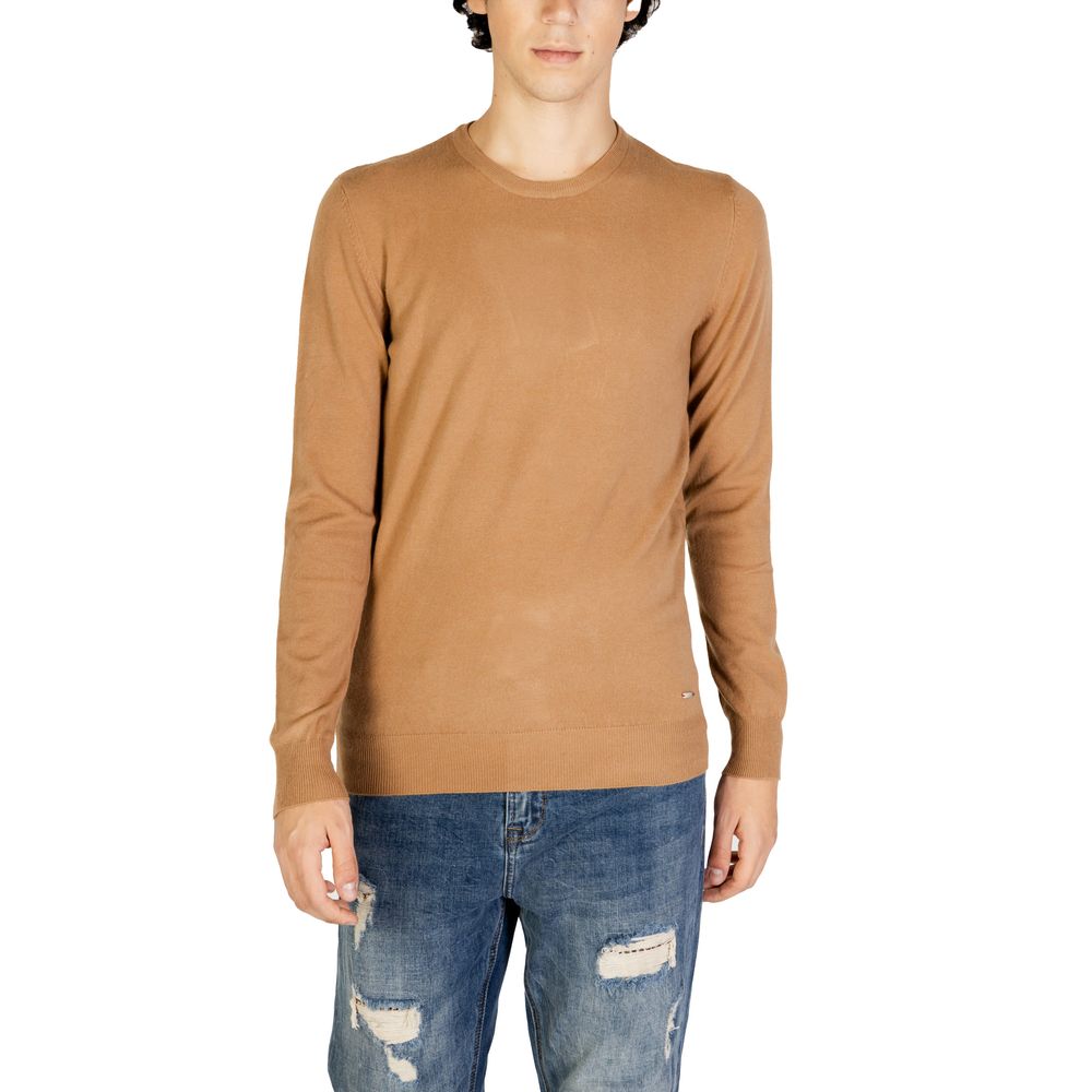 Pull en polyester brun de Gianni Lupo