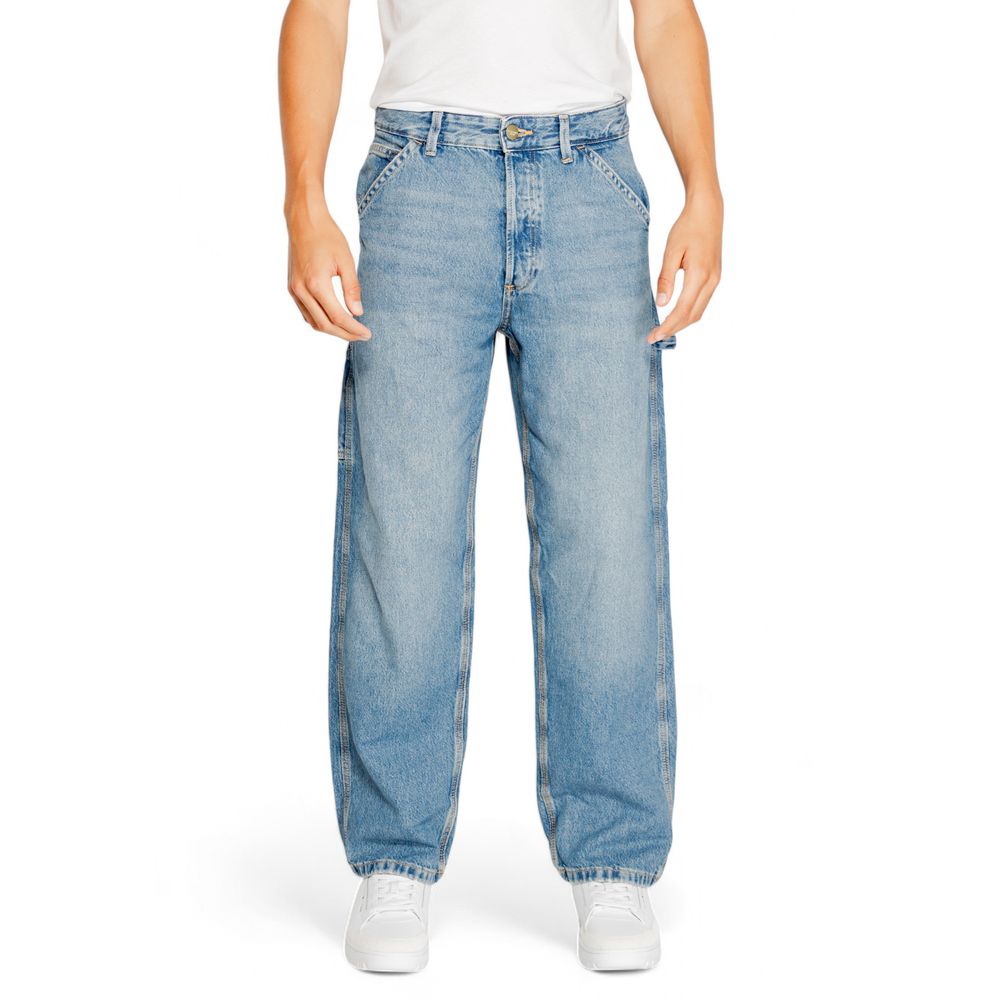 Jack Jones Blue Cotton Relaxed Fit Jean