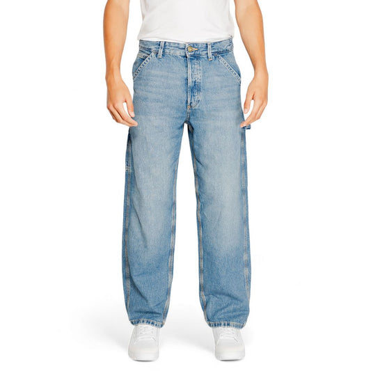 Jack Jones Blue Cotton Relaxed Fit Jean