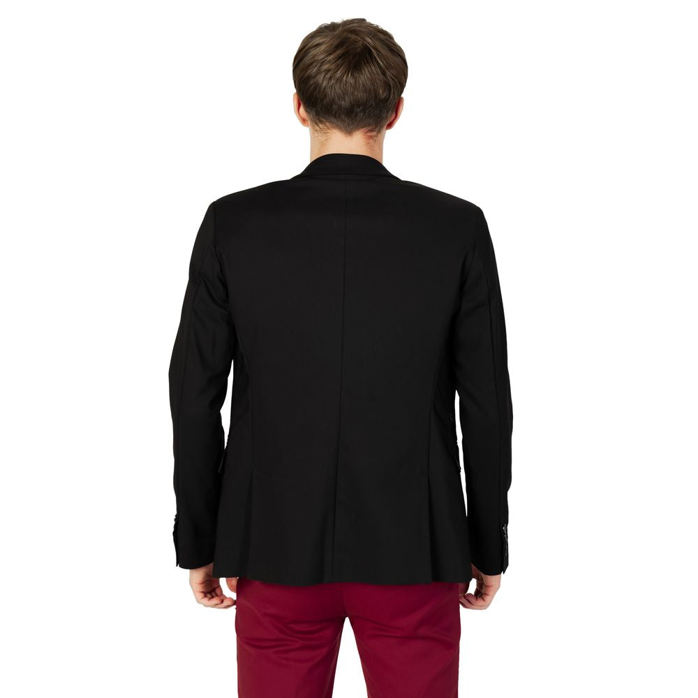 Blazer en coton noir de Gianni Lupo