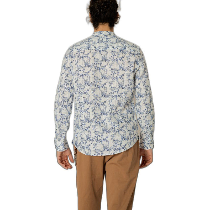Gianni Lupo blauw linnen overhemd