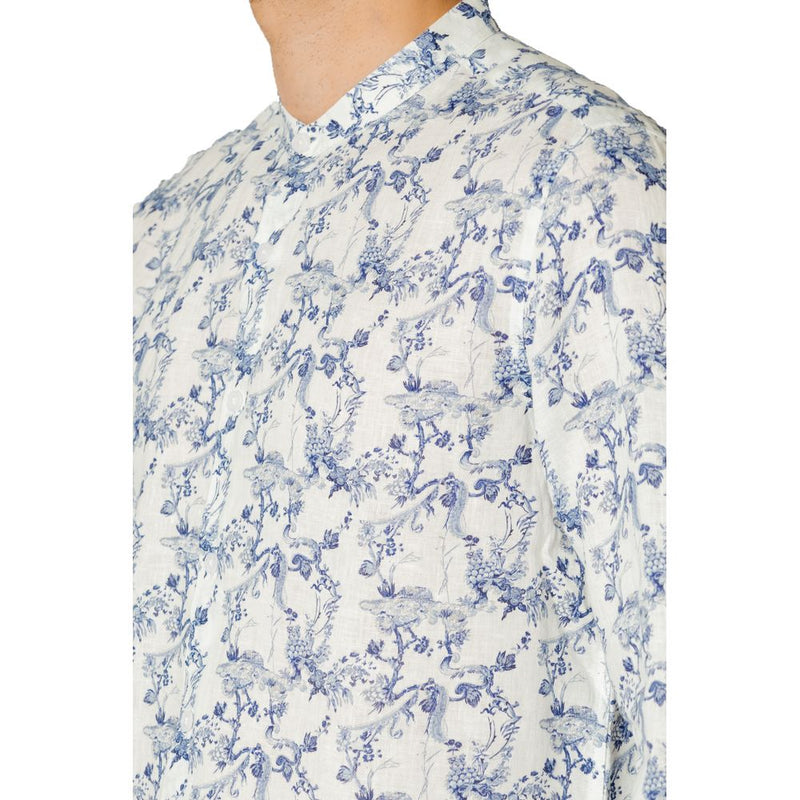 Gianni Lupo blauw linnen overhemd