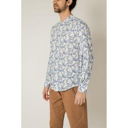 Chemise en lin bleu de Gianni Lupo