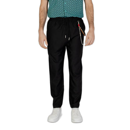 Pantalon en polyester noir Gianni Lupo