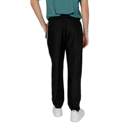 Pantalon en polyester noir Gianni Lupo