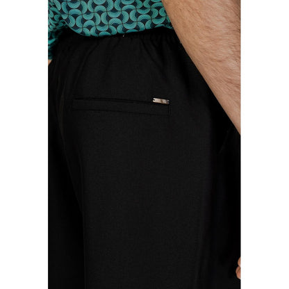 Pantalon en polyester noir Gianni Lupo