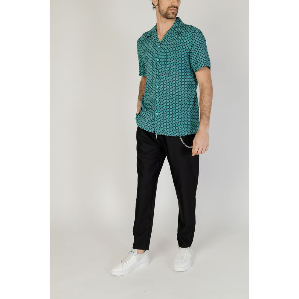 Pantalon en polyester noir Gianni Lupo