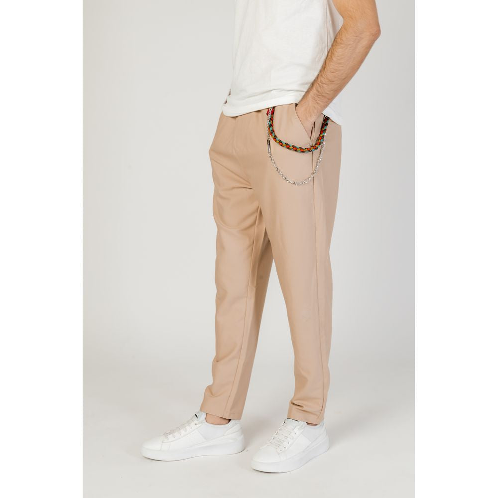 Pantalon en polyester beige de Gianni Lupo