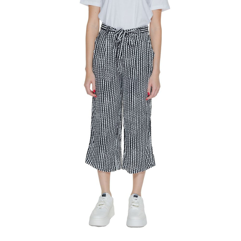 Only Black Viscose Cropped Pant - Modern Palazzo Style