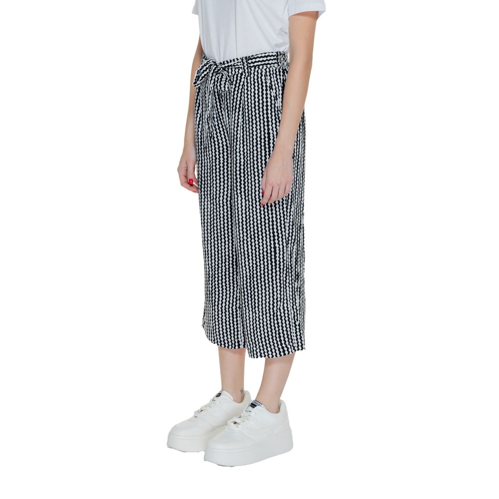 Only Black Viscose Cropped Pant - Modern Palazzo Style