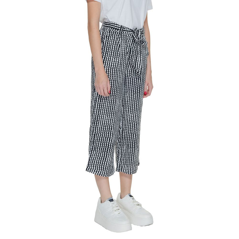 Only Black Viscose Cropped Pant - Modern Palazzo Style