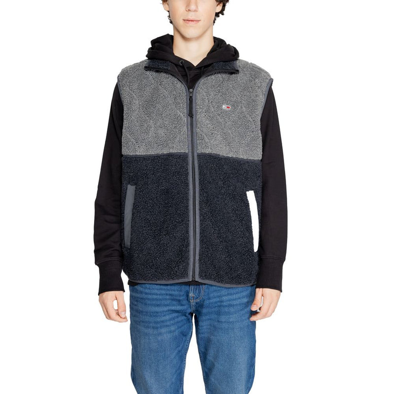 Veste sans manches Tommy Hilfiger en jean noir en polyester recyclé