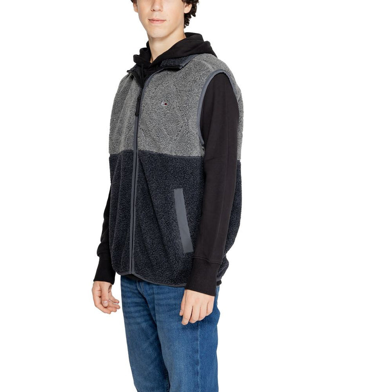 Veste sans manches Tommy Hilfiger en jean noir en polyester recyclé