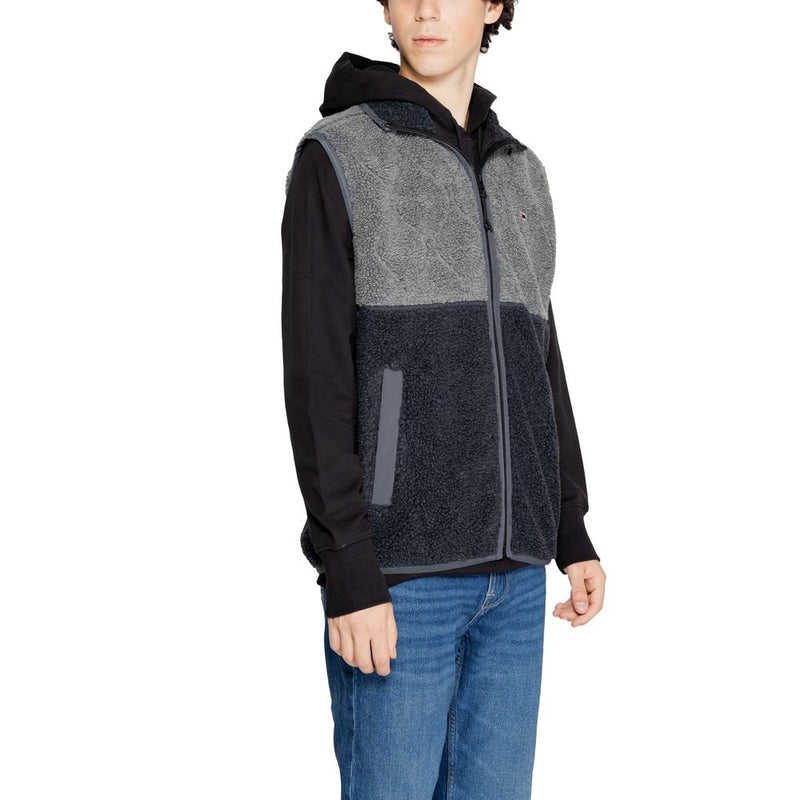 Veste sans manches Tommy Hilfiger en jean noir en polyester recyclé