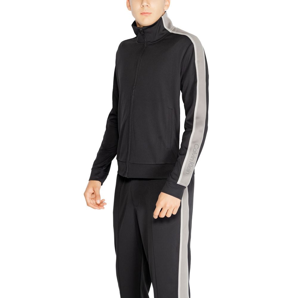 Sweat-shirt en polyester recyclé noir Calvin Klein Sport