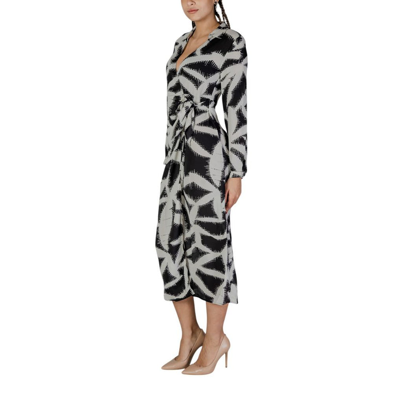 Jacqueline De Yong Jdybase Life L/S Wrap Wvn Long Dress - Black
