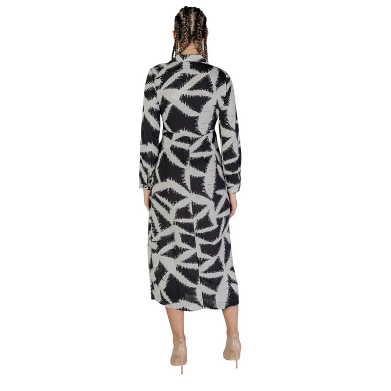 Jacqueline De Yong Jdybase Life L/S Wrap Wvn Long Dress - Black