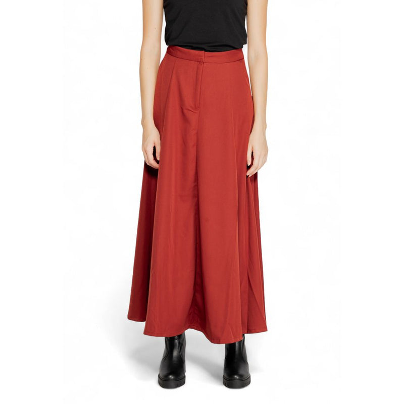 Vero Moda VMTARA Jupe Maxi Rouge Taille Haute