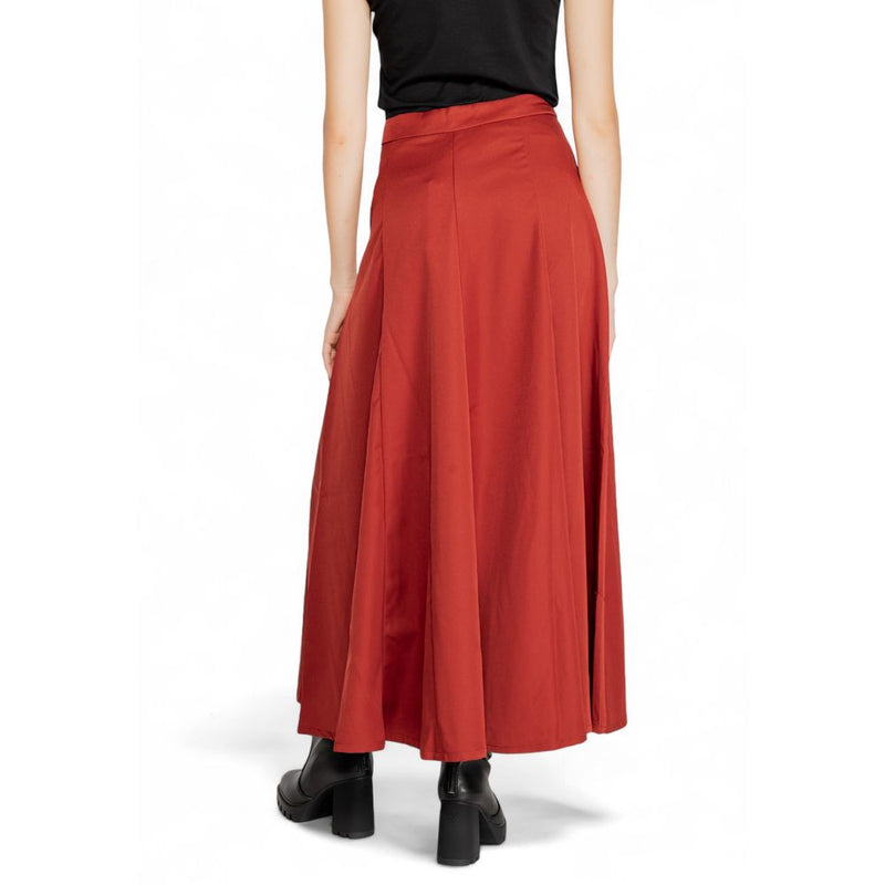 Vero Moda VMTARA Jupe Maxi Rouge Taille Haute