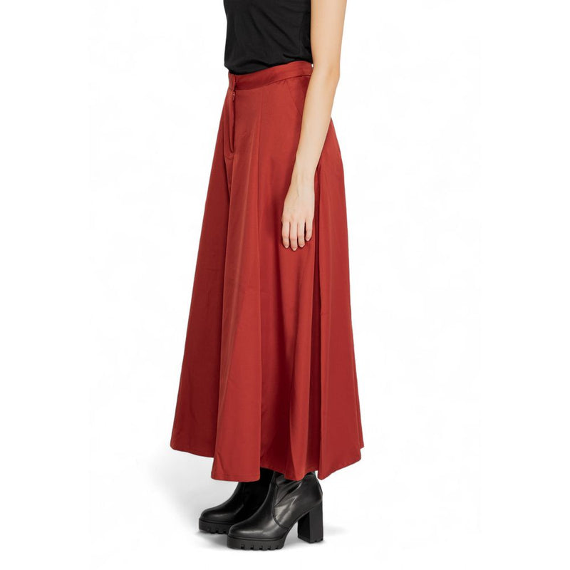 Vero Moda VMTARA Jupe Maxi Rouge Taille Haute