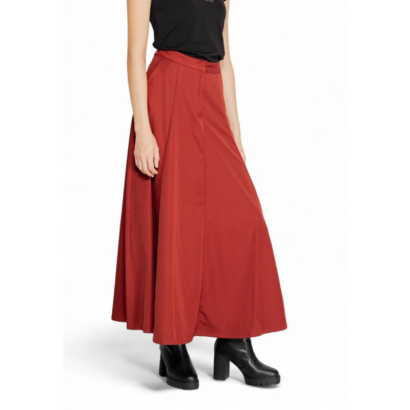 Vero Moda VMTARA Jupe Maxi Rouge Taille Haute