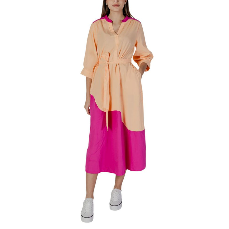 B.Young BYISUSU TUNIC 20812973 Long Orange Cotton Dress