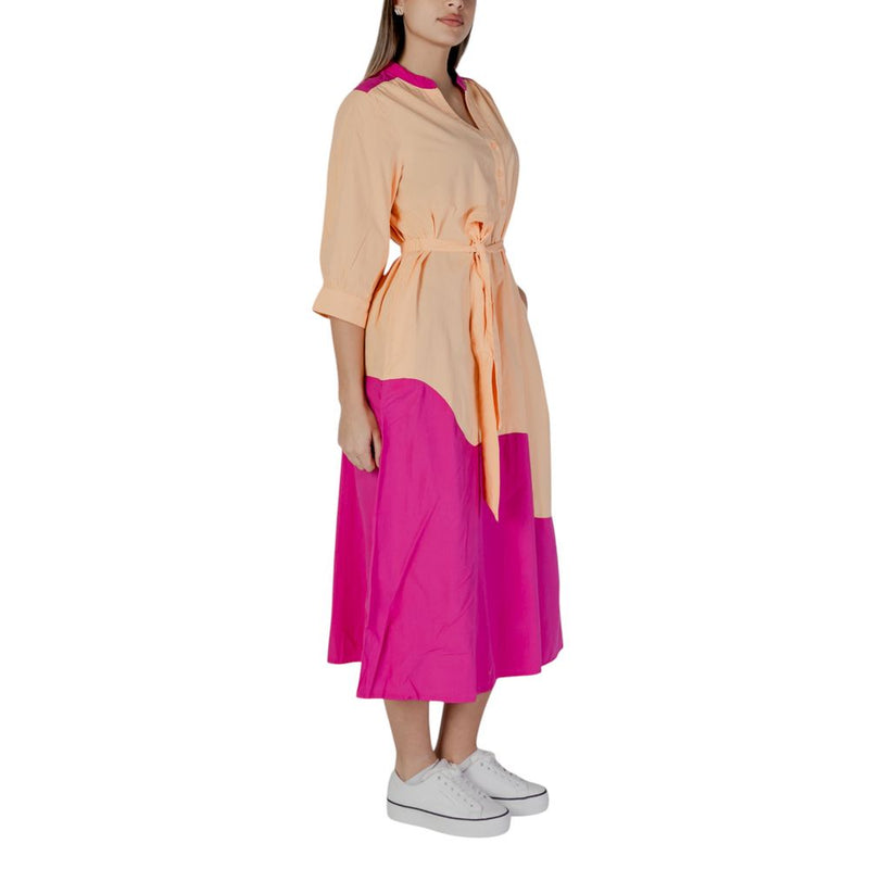 B.Young BYISUSU TUNIC 20812973 Long Orange Cotton Dress