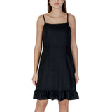 B.Young BYIMADRID Black Linen Midi Dress - Stylish & Versatile
