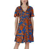 B.Young BYJOSA Robe Midi Bleue en Viscose pour Femme