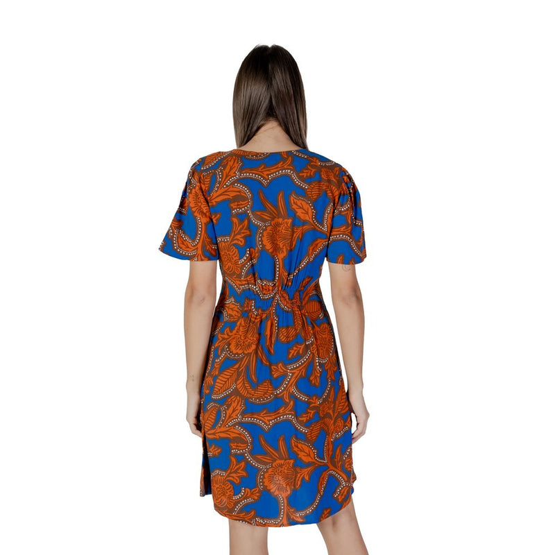 B.Young BYJOSA Robe Midi Bleue en Viscose pour Femme