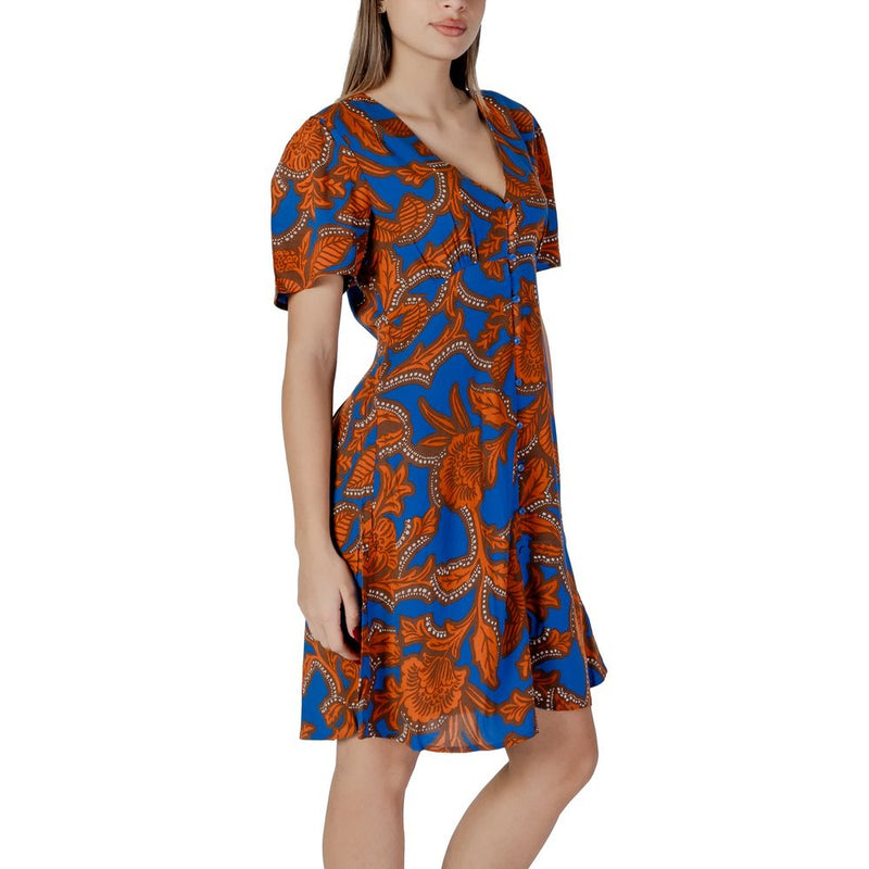 B.Young BYJOSA Robe Midi Bleue en Viscose pour Femme