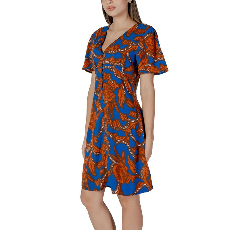 B.Young BYJOSA Robe Midi Bleue en Viscose pour Femme