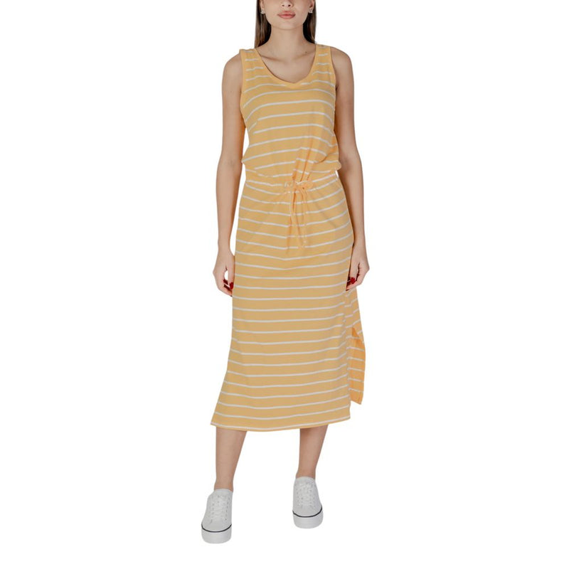 B.Young BYPANDINNA Robe Longue Jaune en Coton pour Femmes