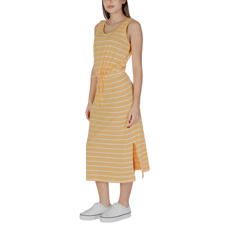 B.Young BYPANDINNA Robe Longue Jaune en Coton pour Femmes