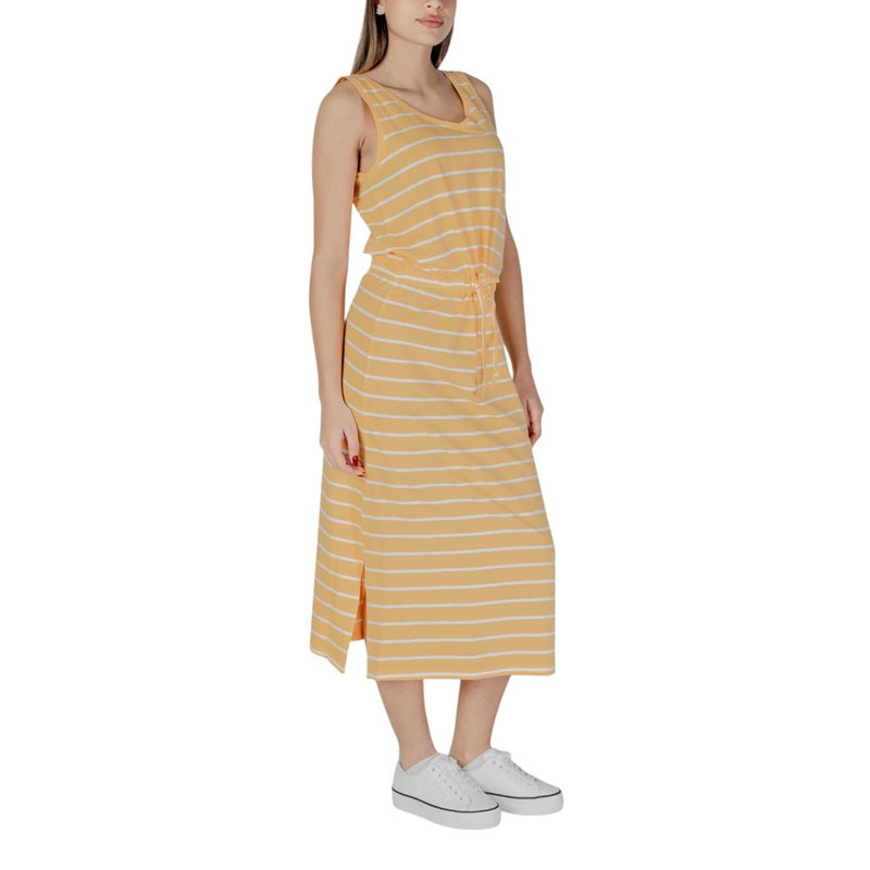 B.Young BYPANDINNA Robe Longue Jaune en Coton pour Femmes