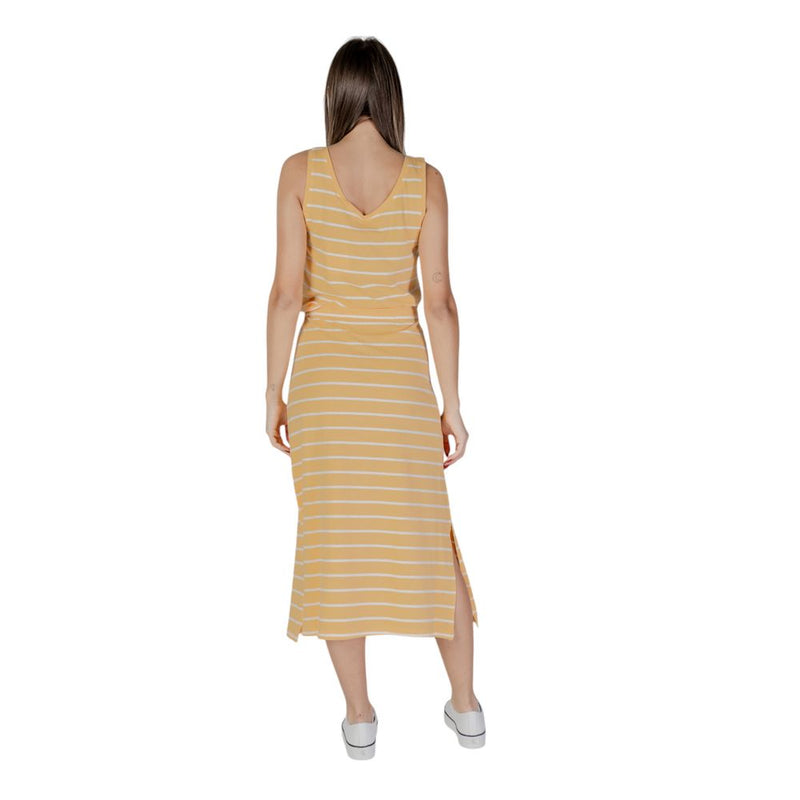 B.Young BYPANDINNA Robe Longue Jaune en Coton pour Femmes