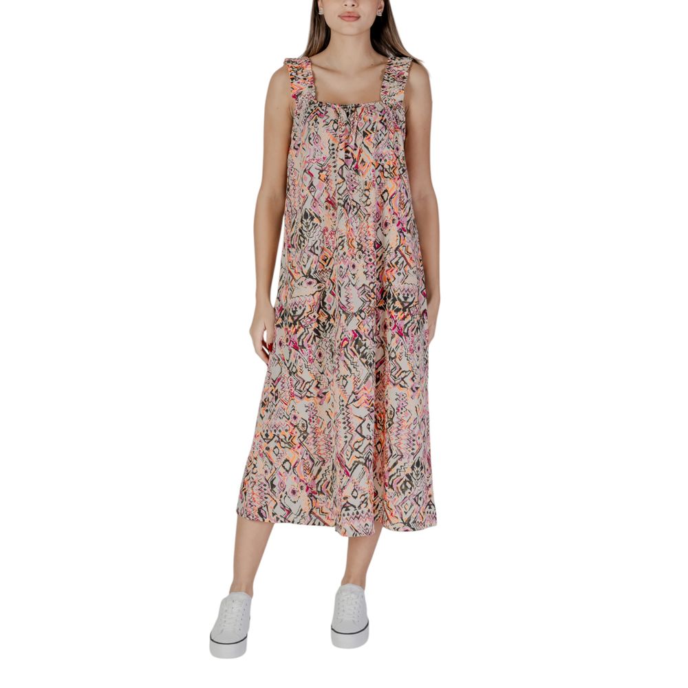 B.Young BYGANA LONG Multicolor Cotton Dress for Women