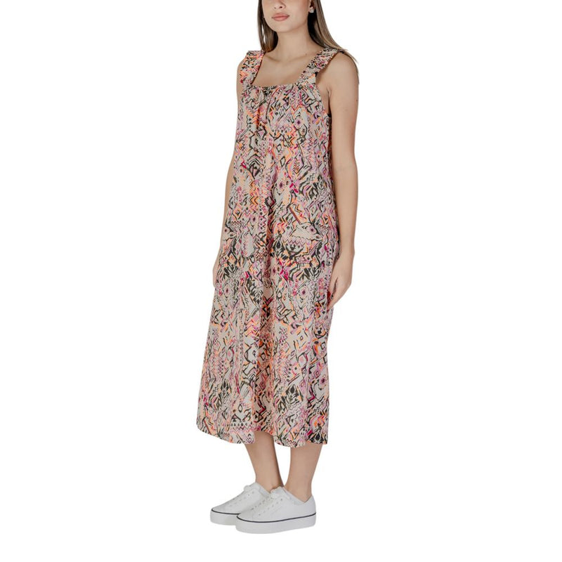 B.Young BYGANA LONG Robe Multicolore en Coton pour Femmes