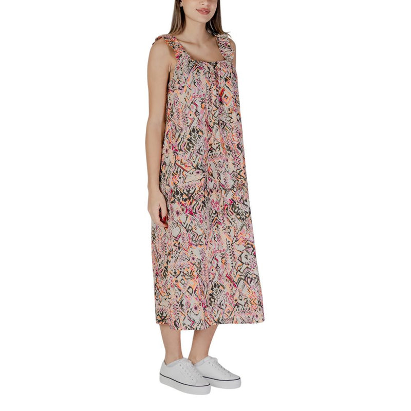 B.Young BYGANA LONG Robe Multicolore en Coton pour Femmes