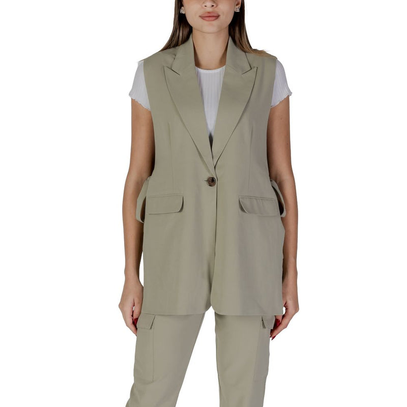 B.Young BYDANTA LO Gilet Vert en Polyester pour Femmes