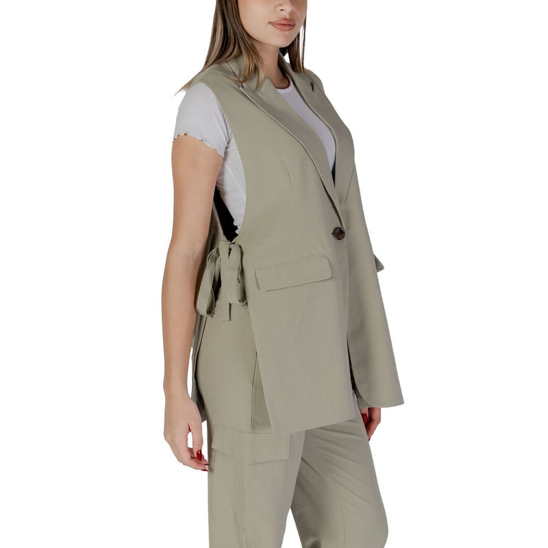 B.Young BYDANTA LO Gilet Vert en Polyester pour Femmes