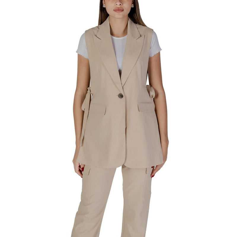 B.Young BYDANTA LO Beige Waistcoat for Women
