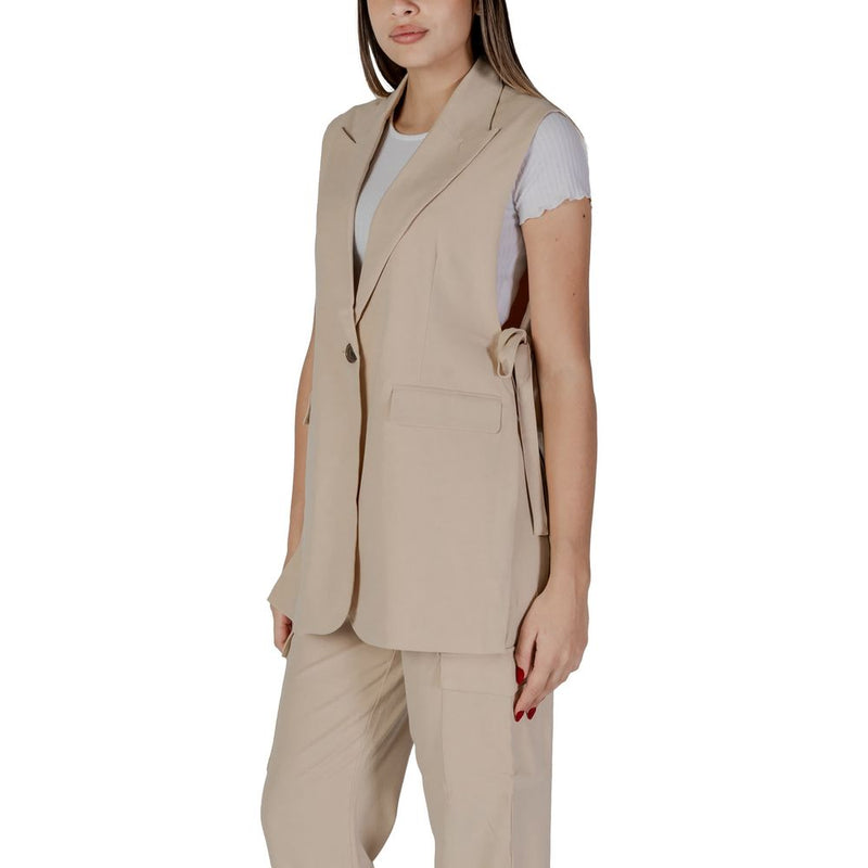 B.Young BYDANTA LO Beige Waistcoat for Women