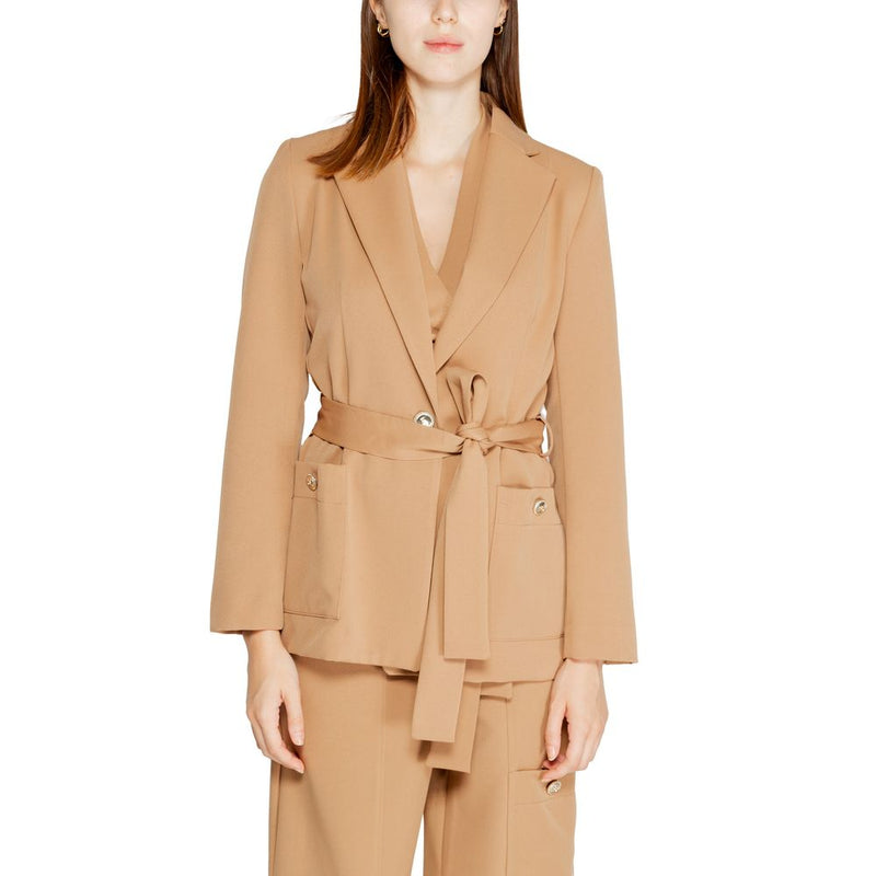 Rinascimento Beige Polyester Blazer - CFC0119871003
